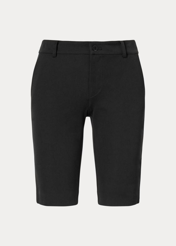 Pantalones Cortos Ralph Lauren Mujer Negros - Stretch Cotton - HTQVK9605